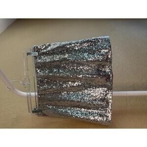 Open Edit-Small Silver Sequin Skirt